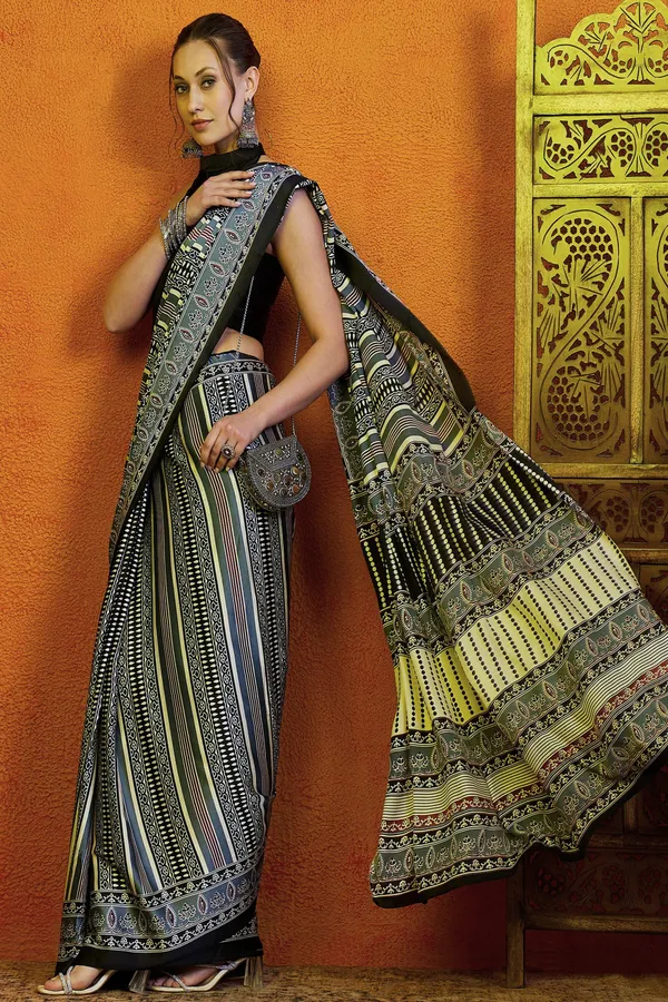 Gray_Trending_Ajrakh_Print_Semi_Modal_Silk_Saree_682002